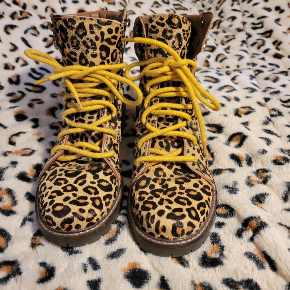 Sam Edelman Leopard Fur Boots